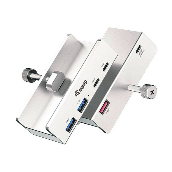 Hub Equip 128967, 2x USB-A, 2x USB-C, USB 3.2 Gen 1, 5Gbps - Gri 3