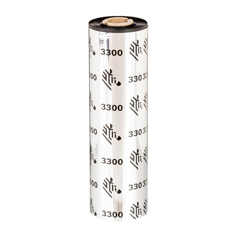 Shirit për printer etiketash Zebra 04800CT11007, rrëshirë, 110 mm × 74 m, 6 copë, për ZD420c dhe ZD420c-HC - Zezë 8