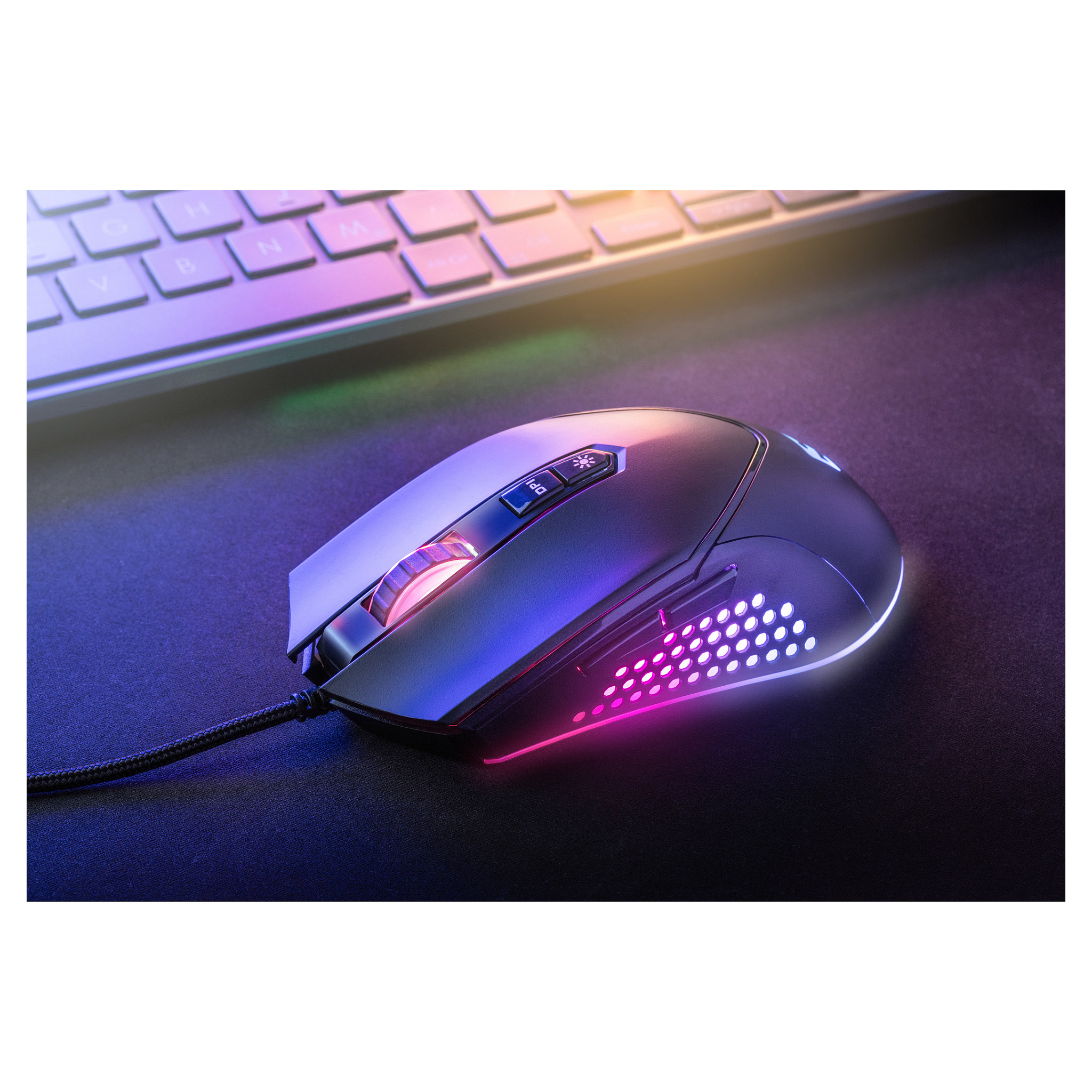 Maus Gaming Sandberg Azazinator Mouse 6400 / Sunplus 6651B / 6400 DPI / 7 Butona / USB 2.0 / 1.5m - Zezë 5