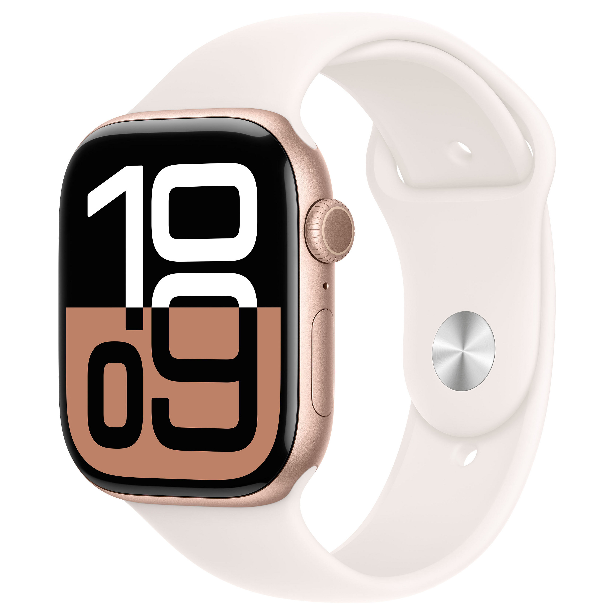Apple Watch Series 10, 46mm, GPS + Cellular, Rose Gold Aluminium, Light Blush Sport Band - M/L