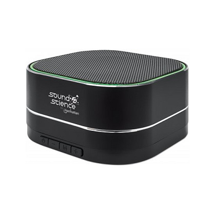 Altoparlant Bluetooth MANHATTAN metalik LED me dritë shumëngjyrëshe / kontrolle, portë USB-A / MicroSD / 3.5 mm / argjend 4