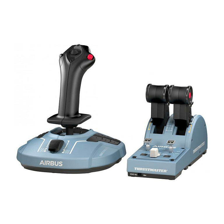 Kontroller,Timon & Pedale Thrustmaster TCA Officer Pack Airbus Edition / Sidestick & Throttle Quadrant for PC - Blu e hapur thumbnail 3