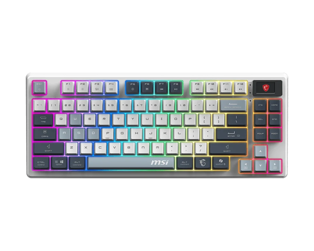 Tastierë Gaming MSI FORGE GK600 TKL W, Mekanike, TKL, RGB, Hot-Swappable, US Layout – Bardhë 6