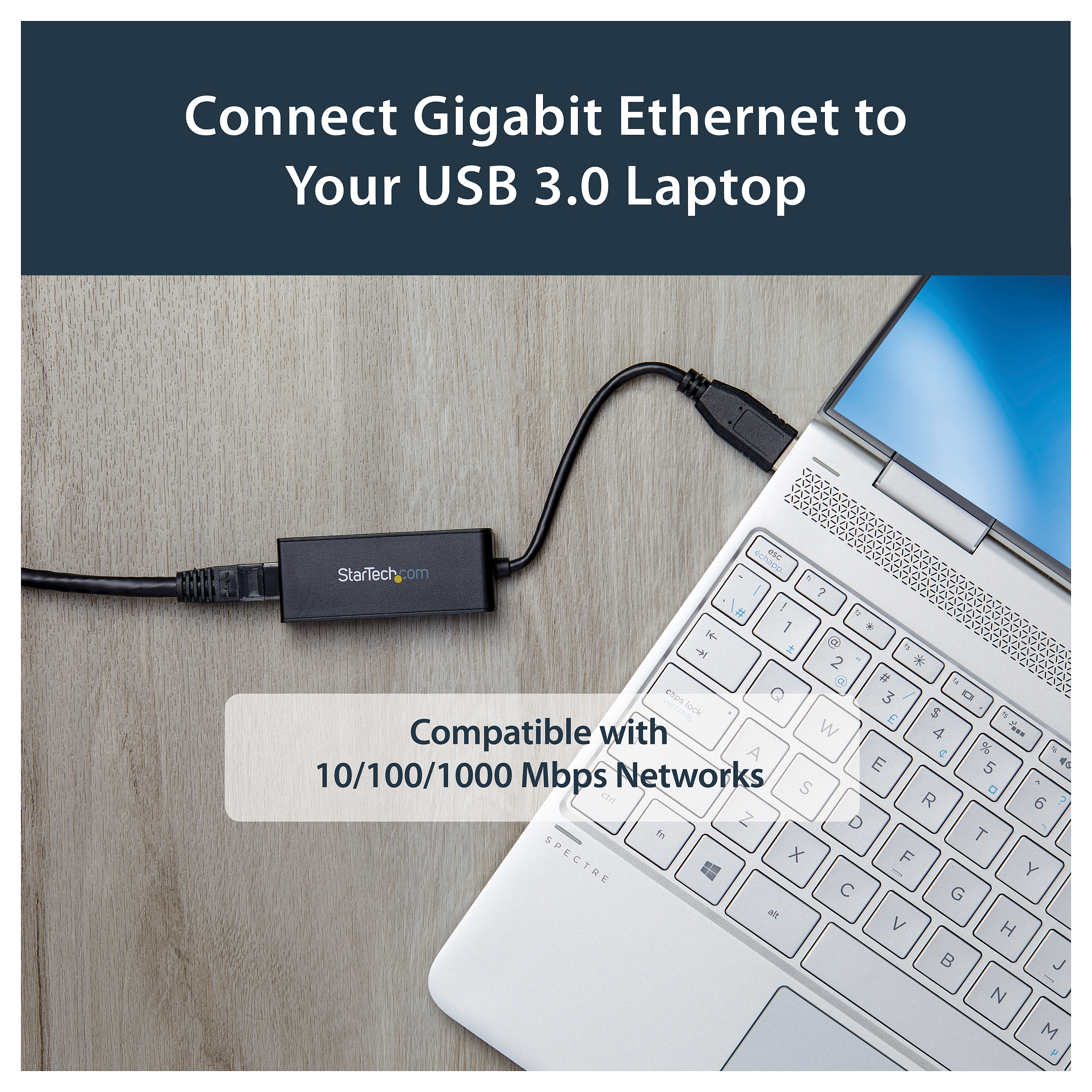 Adapter rrjeti StarTech.com USB31000S, USB 3.0, USB-A në RJ45, Gigabit Ethernet, 10/100/1000 Mbps, 0.135 m - Zezë 8