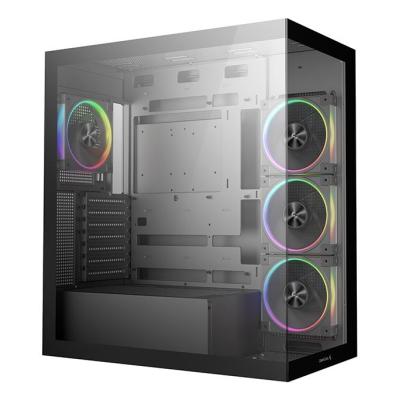 Kasë DeepCool CG580 4F V2 / ATX Mid-Tower / Panoramic 270° / 4x120mm ARGB / USB Type-C / Xham i Temperuar - Zezë 3