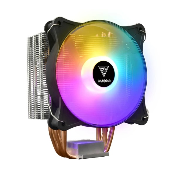 Ftohës për Procesor Gamdias BOREAS E1-410, 120mm, 4 Heat Pipes, RGB, PWM - Zezë