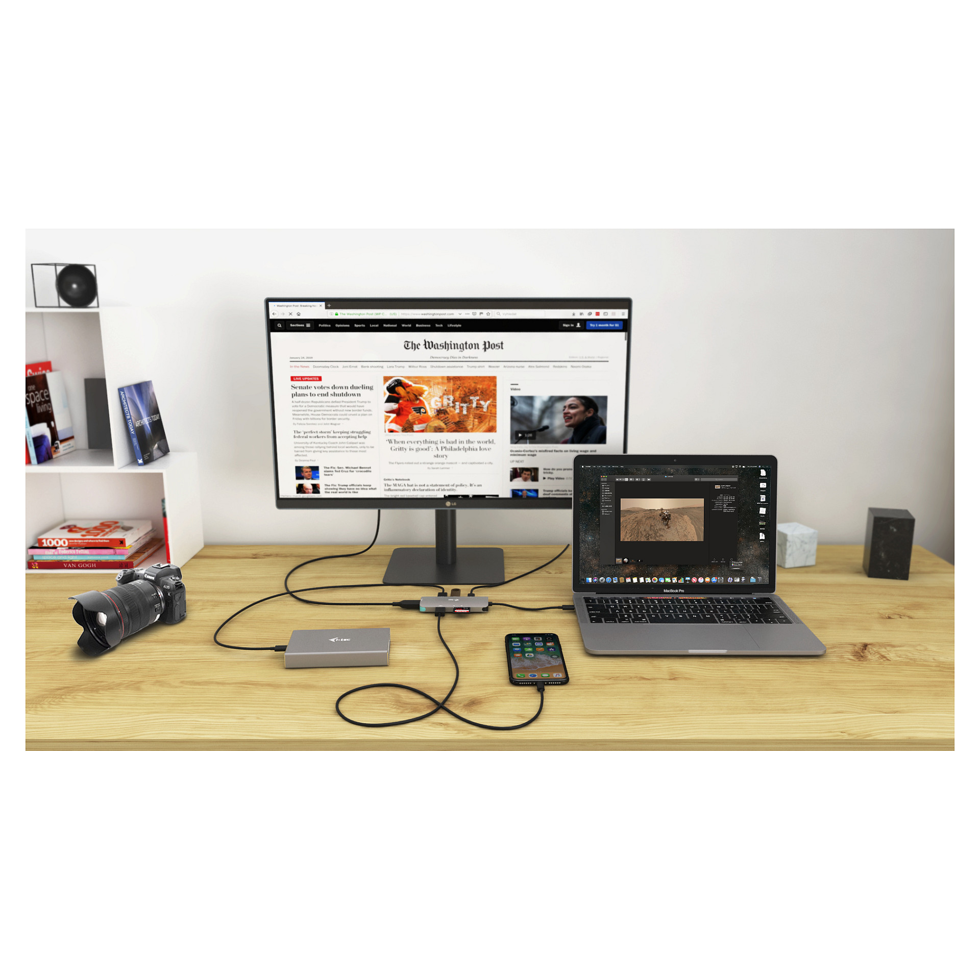 Docking Station I-TEC USB-C Nano / 4K HDMI / PD / LAN / USB - Argjend thumbnail 6