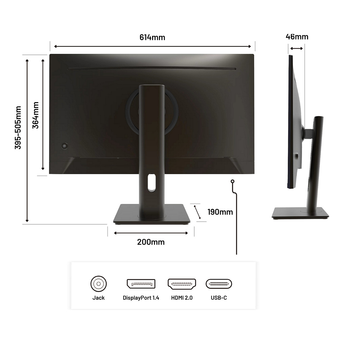 Monitor JAPANNEXT JN-IPS27FHDR-C65W-HSP, 27", FHD IPS, 100Hz, 8ms, HDMI+DP+USB-C - Zezë 3