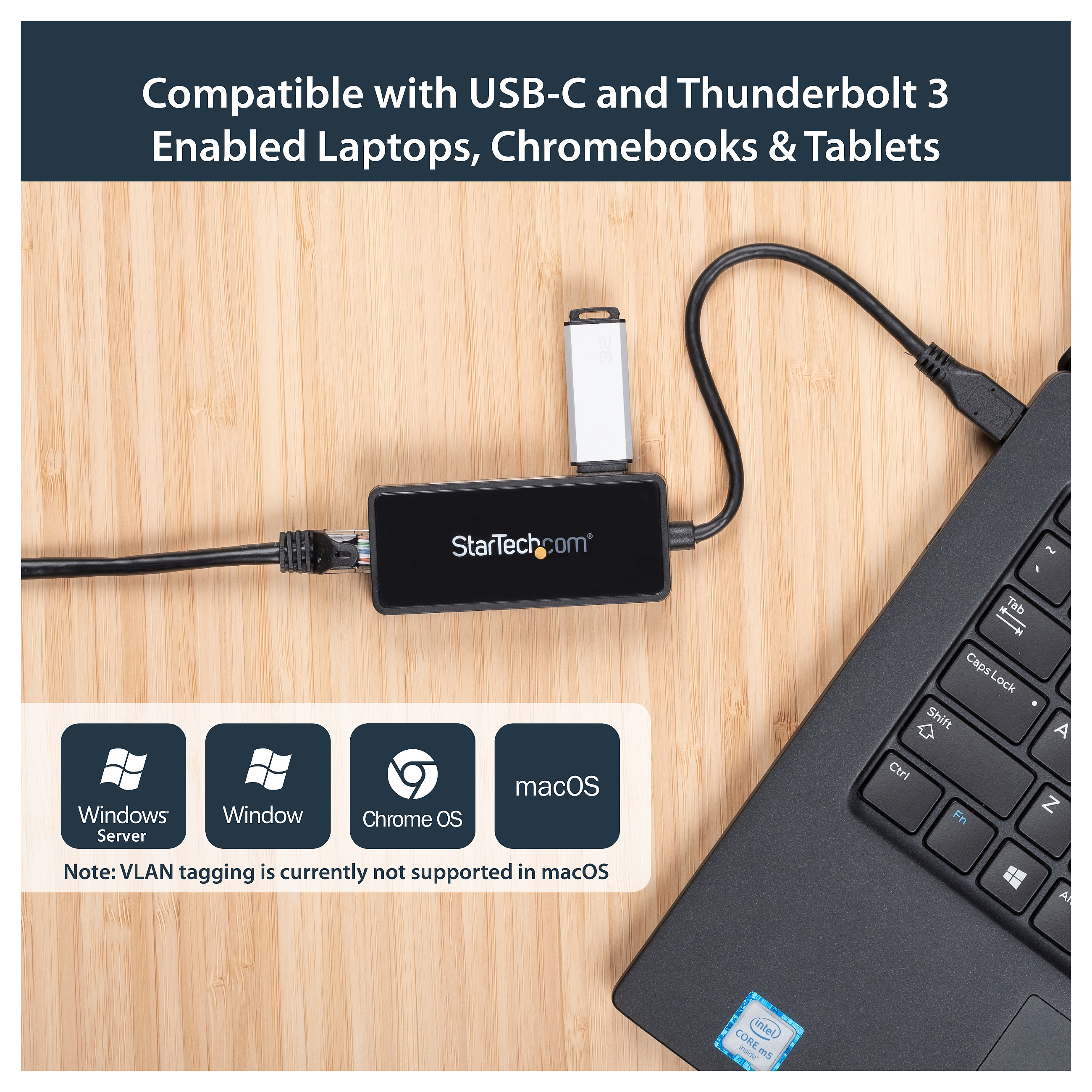 Adapter Rrjeti StarTech.com US1GC301AU, USB-C në RJ45 Gigabit, USB-A, 10/100/1000Mbps, USB 5Gbps - Zezë 6