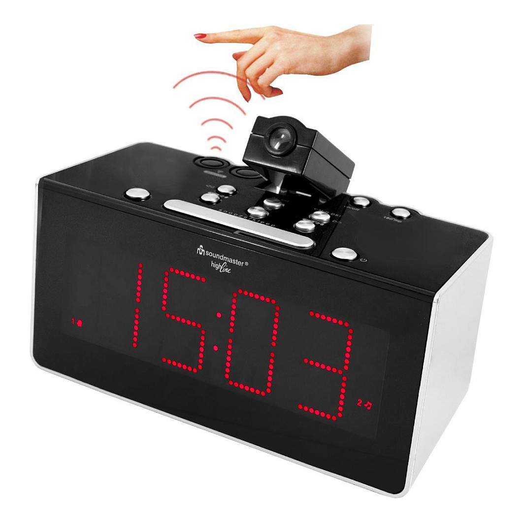 Radio me Alarm Ore Soundmaster FUR6005, FM-PLL, Projektim i Orës 180°, Ekran LED, 2 Alarme, AUX - Zezë 2