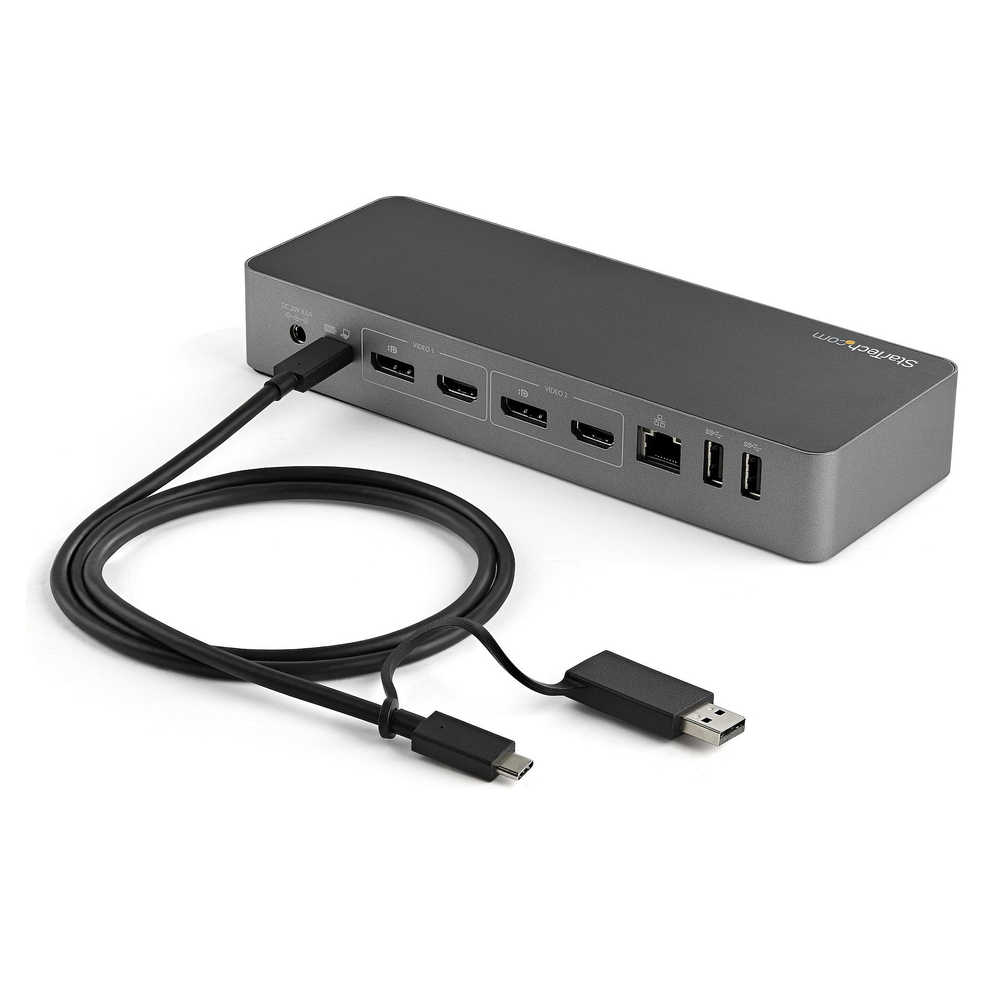 Kabllo USB StarTech.com USBCCADP, USB-C në USB-C, USB 3.2 Gen 2, 10 Gbps, Power Delivery 100W, me adapter USB-C në USB-A 5 Gbps, 1 m – Zezë 3