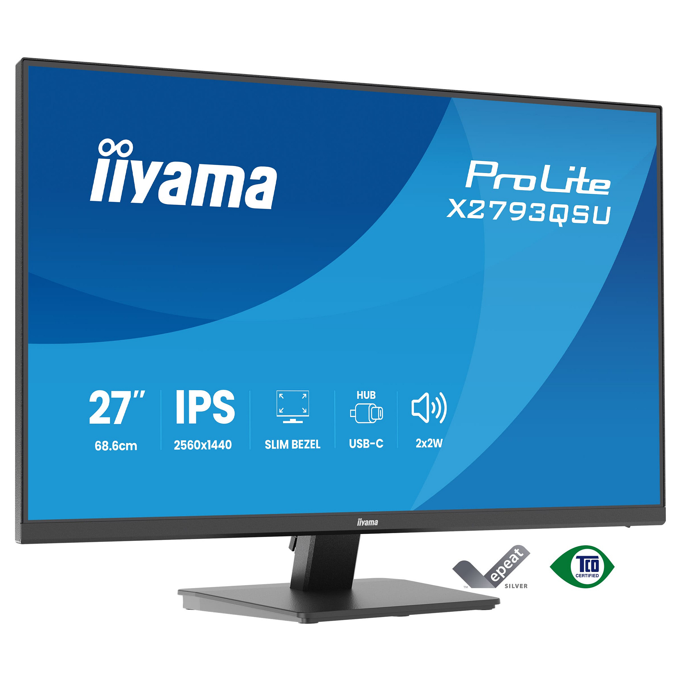 Monitor IIYAMA X2793QSU-B1 / 27"/ Quad HD IPS / LED / 75Hz / 1ms / HDMI+USB+DP - Zezë