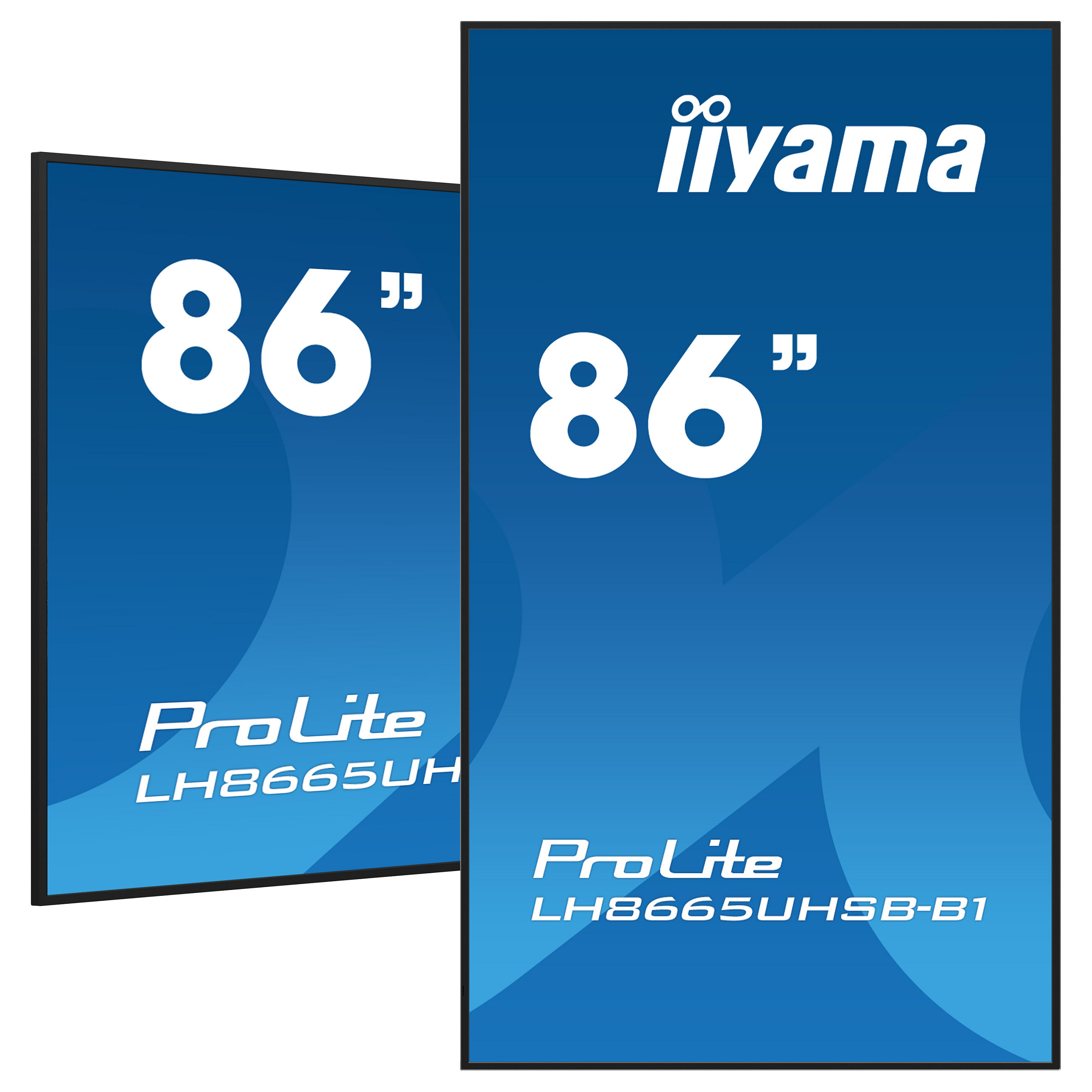 Ekran Prezantues IIYAMA ProLite LH8665UHSB-B1 / 86″ / 4K UHD IPS LED / 60 Hz / 8ms / HDMI + DP + USB - Zezë
