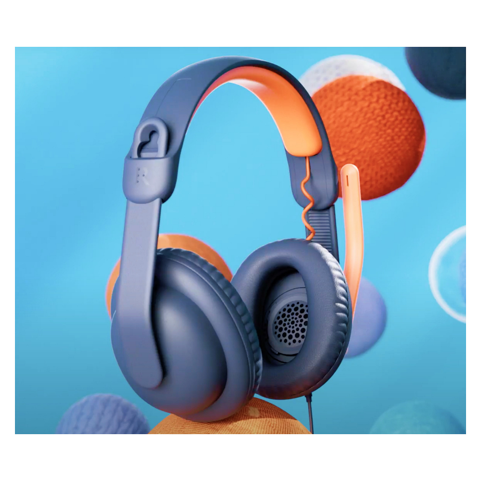 Kufje me Kabllo Logitech LEARN CLASSIC - Blu/Portokalli thumbnail 3