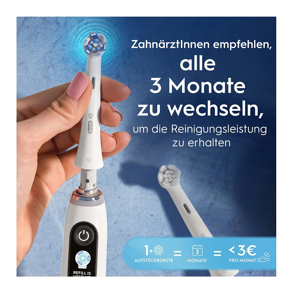 Koka zëvendësuese për furçë elektrike Oral-B iO Ultimate Clean / 2 copë / Deep Cleaning – Bardhë 4