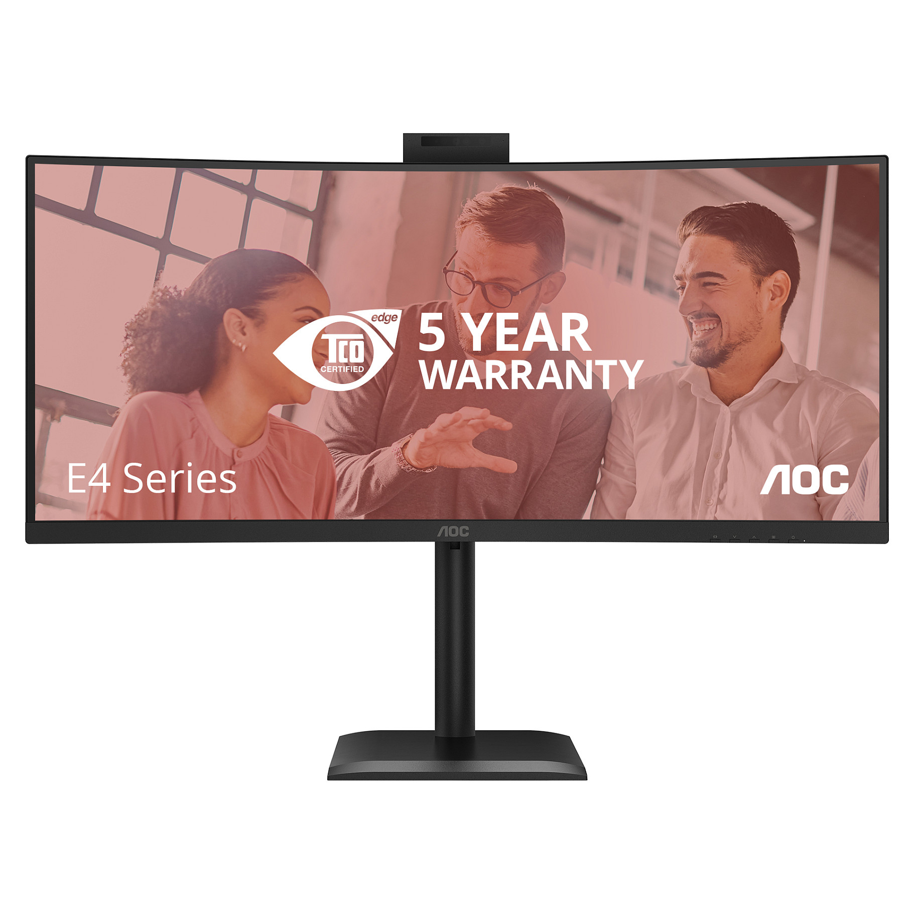 Monitor AOC CU34E4CV / 34"/ UltraWide Quad HD VA / LED / Curved / 120 Hz / 4 ms / Webcam / HDMI+USB+DP+HDCP - Zezë