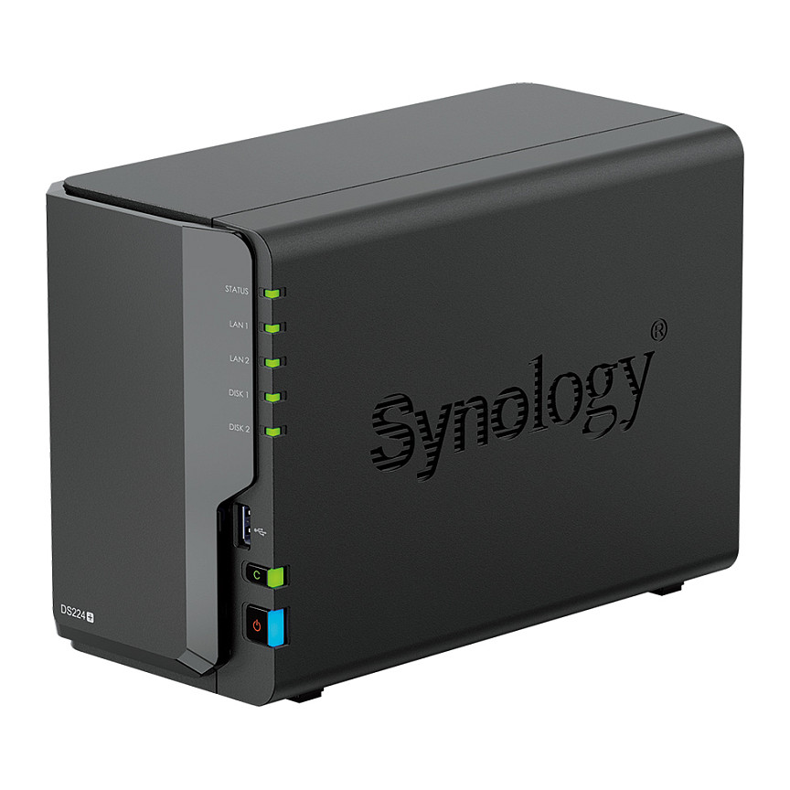 Synology DiskStation DS224+ 2-Bay NAS Server – Intel Celeron J4125, 2GB DDR4, 2x Gigabit LAN 2