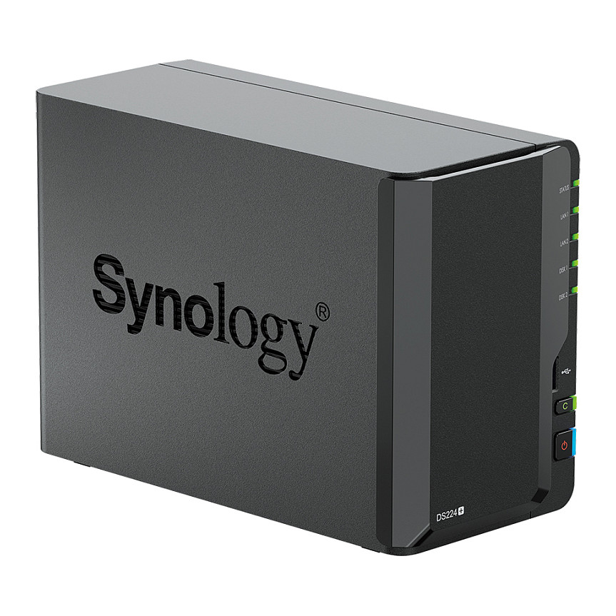 Synology DiskStation DS224+ 2-Bay NAS Server – Intel Celeron J4125, 2GB DDR4, 2x Gigabit LAN 6