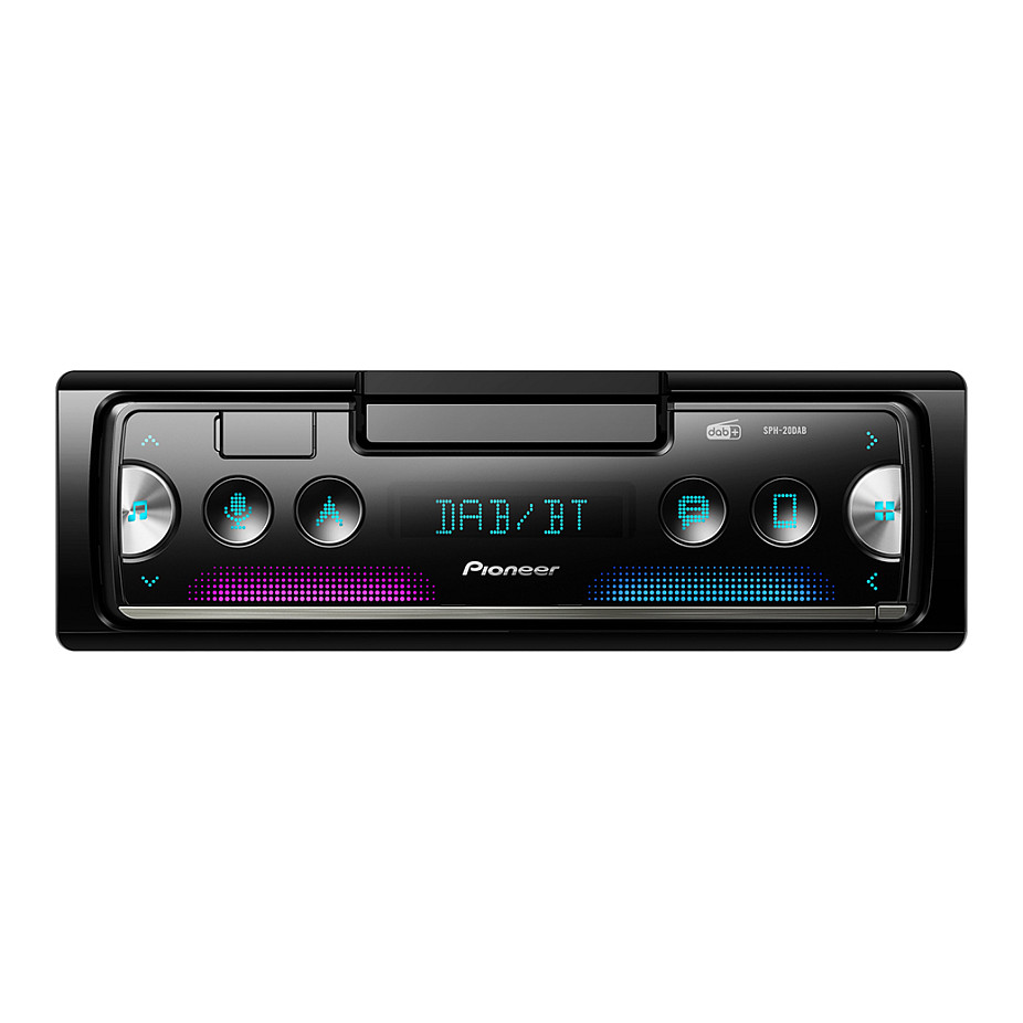 Radio për veturë Pioneer SPH-20DAB, 1 DIN, DAB+, Bluetooth, USB, mbajtëse për telefon, 4 × 50 W - Zezë 2