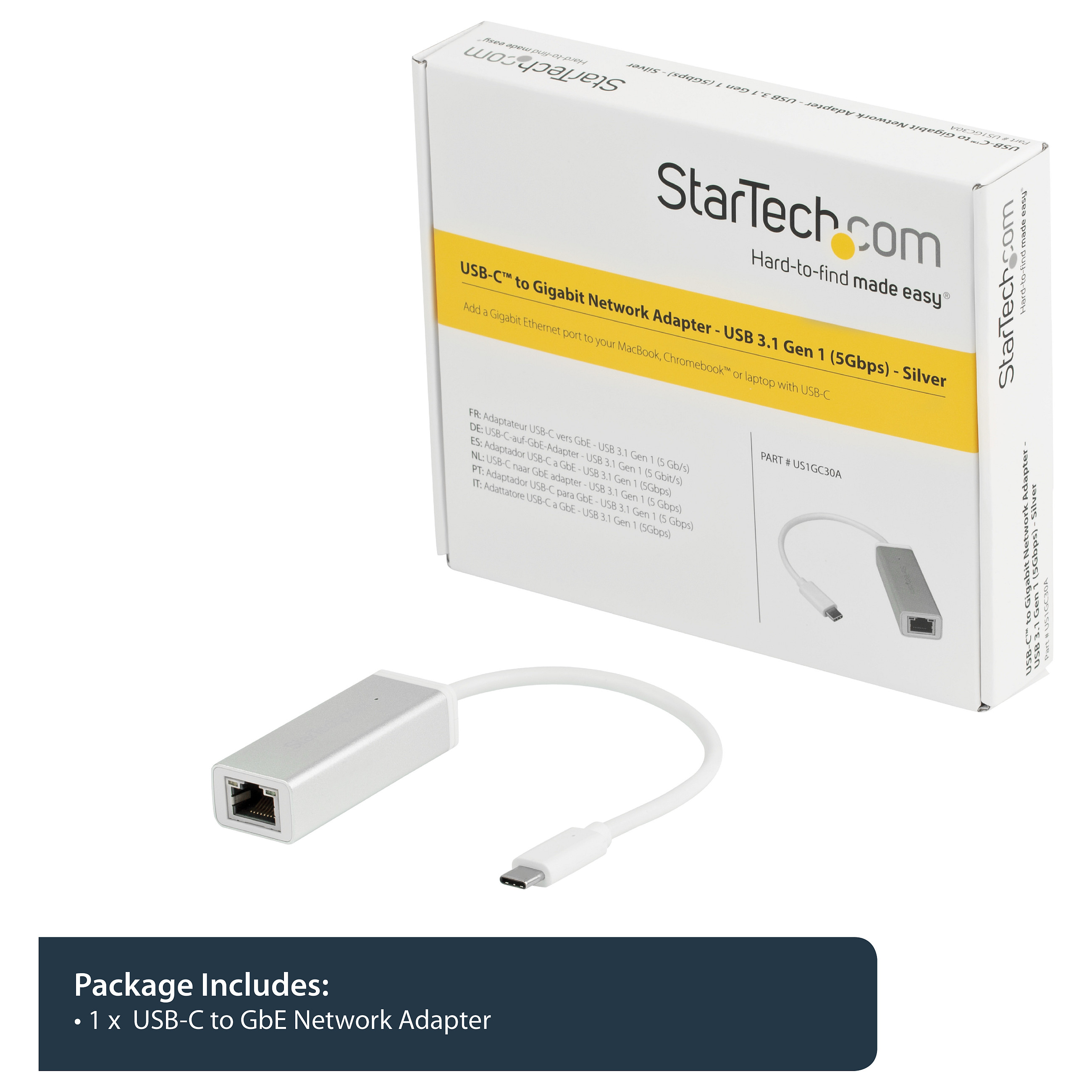 Adapter Rrjeti USB StarTech.com US1GC30A, USB-C 3.2 Gen 1, 1x Gigabit LAN RJ45, 10/100/1000Mbps, Realtek RTL8153 - Argjend 9