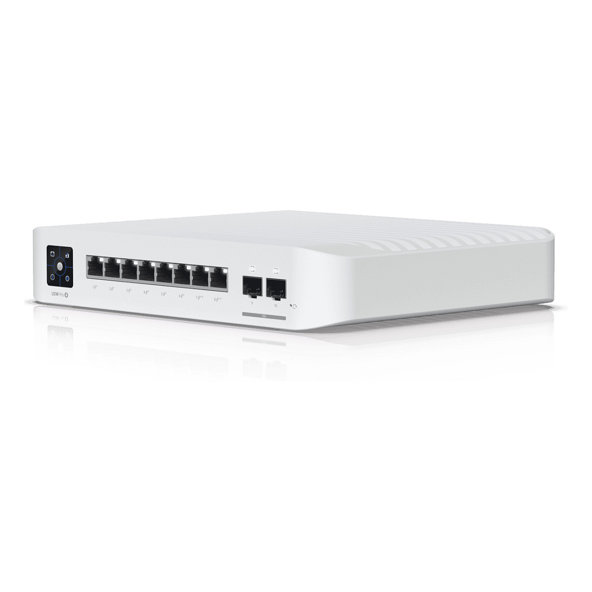 Ubiquiti UniFi USW-Pro-8-POE Managed Switch / 8× Gigabit RJ45 / 6× PoE+ + 2× PoE++ / 120W / 2× SFP+ 10G – Bardhë 3