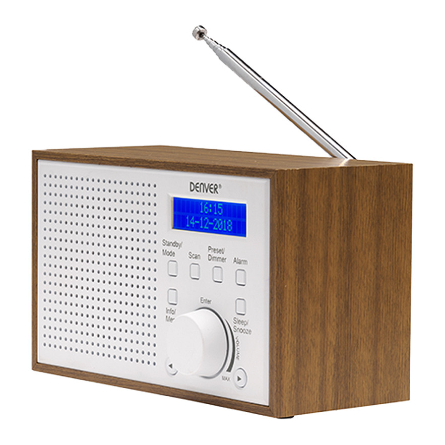 Sistem muzikor Denver MIR-270DW, radio interneti, DAB+, FM, CD, Bluetooth, ekran me ngjyra 2.4", 2 × 10 W RMS, USB, AUX - Dru i errët 7
