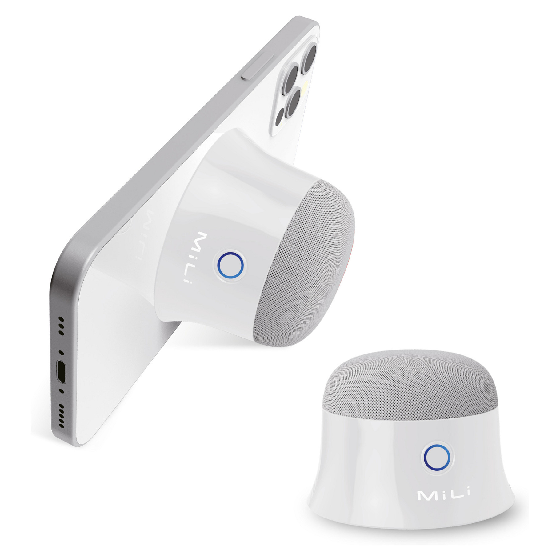 Altoparlantë Ultron Mag Soundmate, 2 × 3W, Bluetooth, USB-C, Magnetik - Bardhë 2