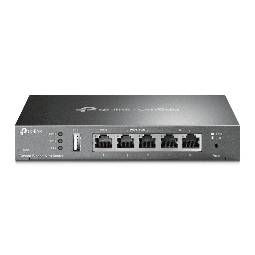 TP-Link ER605 Omada Gigabit VPN Router – 5x Gigabit, Multi-WAN, USB WAN Backup, Omada SDN, Zezë