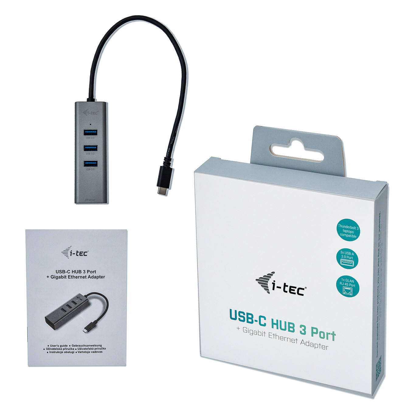 USB Hub D I-TEC, USB-C, 3 porte + GLAN thumbnail 6