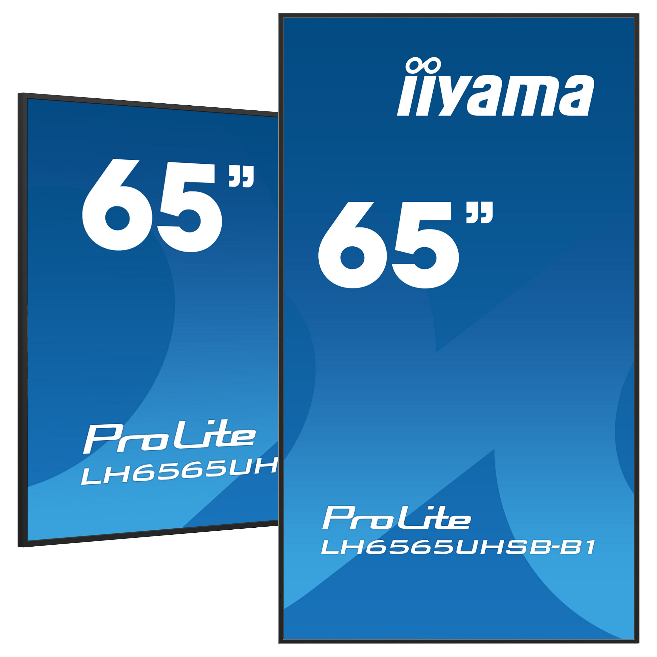 Ekran prezantues iiyama ProLite LH6565UHSB-B1 / 65" / 4K Ultra HD IPS LED / 60 Hz / 8 ms / HDMI + DisplayPort + USB - Zezë