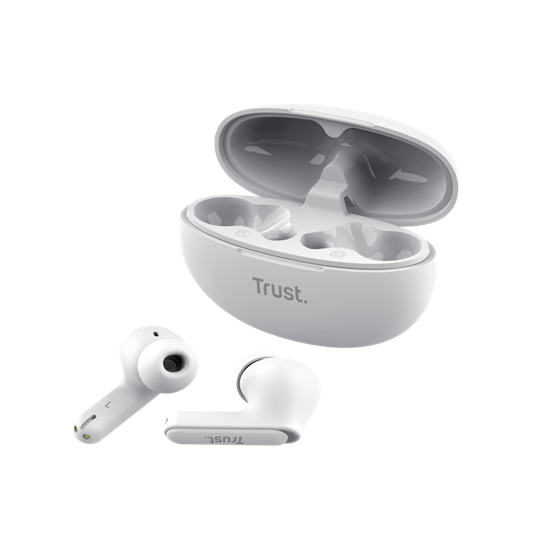 Kufje pa kabllo Trust Yavi / Bluetooth 5.3 / TWS / ENC Mikrofon / 12mm Drivers – Bardhë 5