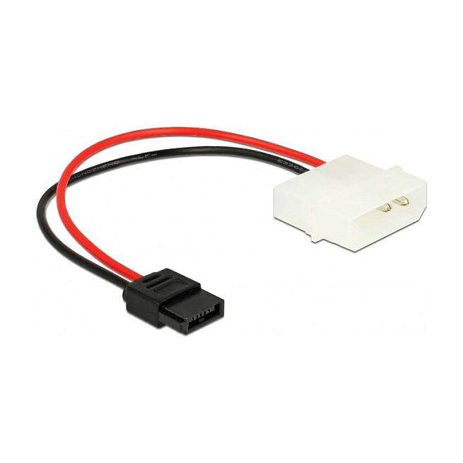 Kabllo për Furnizim me Energji DeLOCK 60100, SATA 15-pin në 4-pin Molex, 12 cm 9