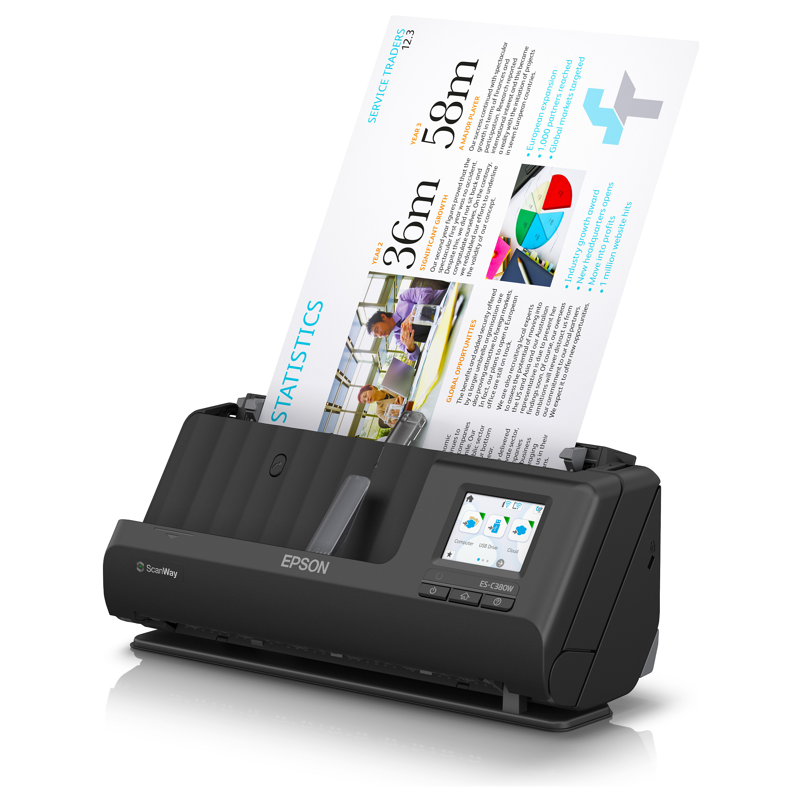 Skaner EPSON WorkForce ES-C380W A4 thumbnail 6