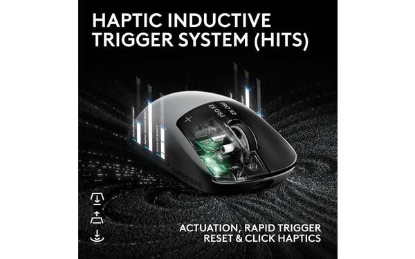 Maus Gaming Logitech G Pro X2 Superstrike / Wireless / 44000 DPI / 8000Hz / 5 Butona / HERO 2 - Bardhë/Zezë 3