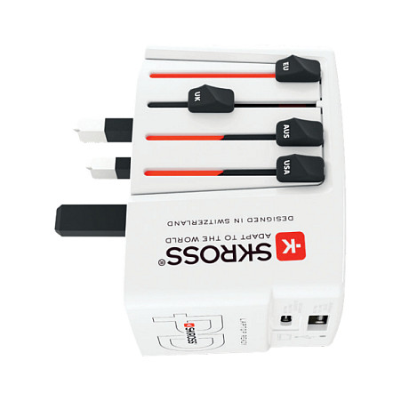 Adapter SKROSS Europe to USA USB, 1x USB-A, 100V-250V, 15A, 3750W - Bardhë 7
