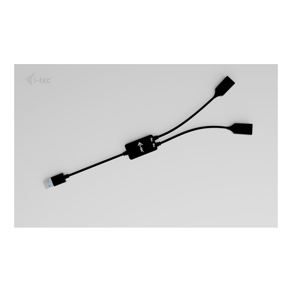 Hub USB i-tec U3CBLHUB2A, USB-A, 2x USB-A, USB 3.2 Gen 1, 5Gbps, Kabllo 10cm - Zezë 3