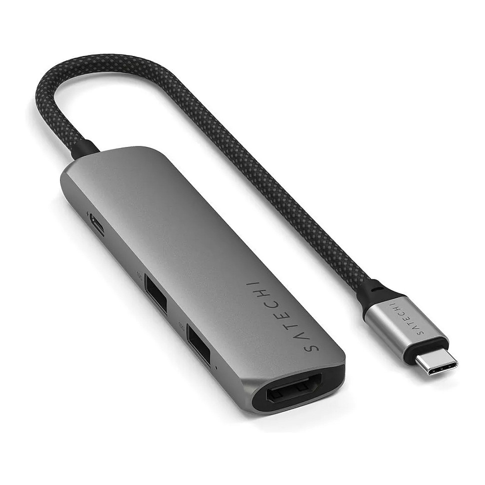 Hub Satechi ST-P4SM / 2x USB-A / 1x HDMI / 1x USB-C PD / 80W PD / 100W – Hiri 4