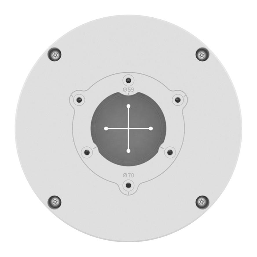 Kuti Lidhëse për Kamerë Hanwha Wisenet SBO-140BW, Alumini, Ø143 × 50.8mm, 420g, TR20 - Bardhë 2