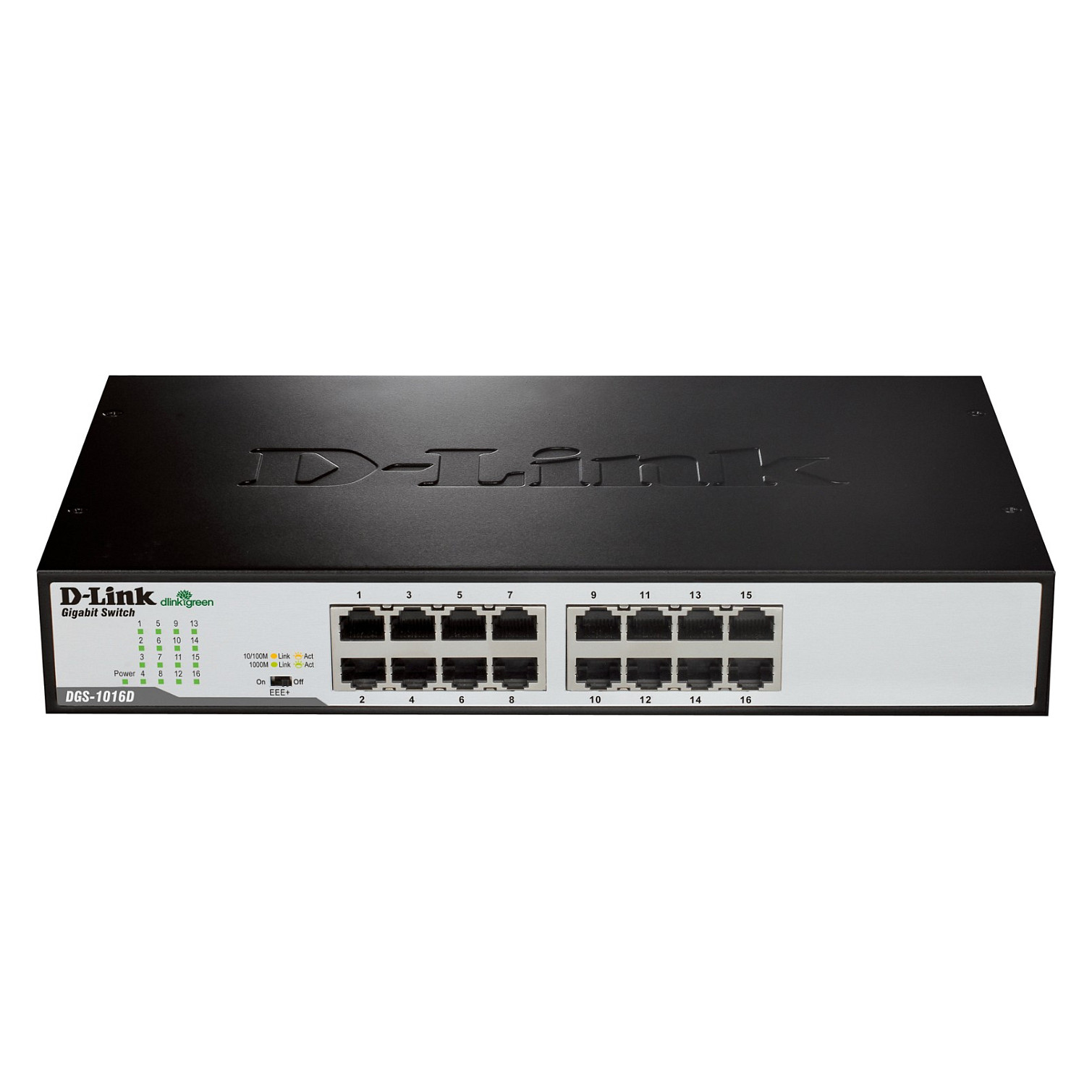 D-Link DGS-1016D/E Gigabit Switch – 16× RJ45, Metal, Fanless, Rackmount thumbnail 2