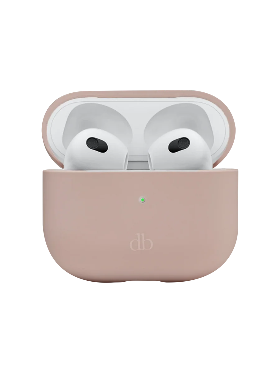 Case për Kufje dbramante1928 Costa Rica, për Apple AirPods 3, Silikon, Plastikë e Ricikluar - Rozë e Hirtë 2