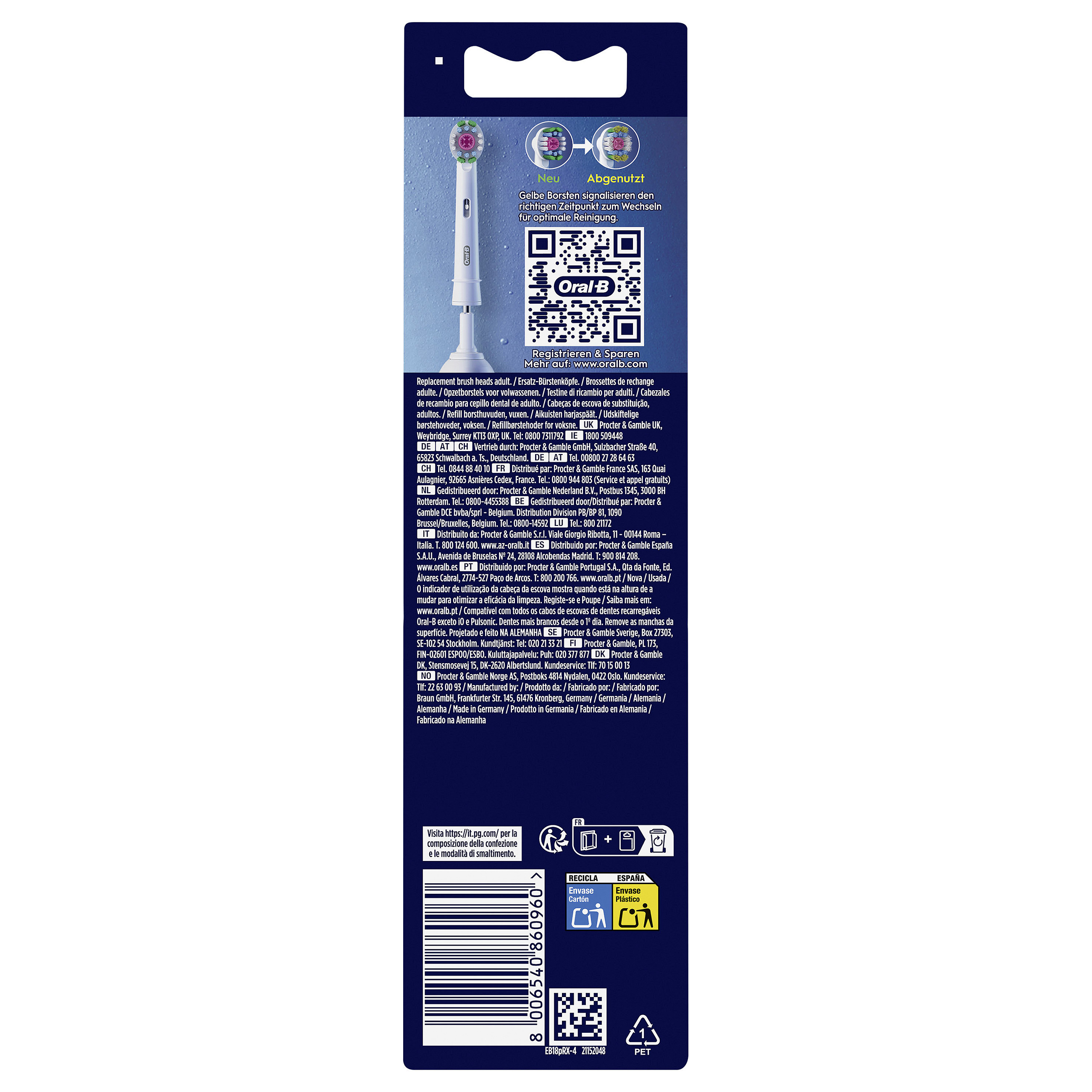 Koka zëvendësuese Oral-B Pro 3D White, 4 copë - Bardhë 2