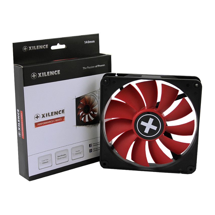 Ftohës për Kasë Xilence XPF140.R / 140mm / 25mm / 900 RPM / 41.37 CFM / 3-Pin / Molex 4-Pin – Zezë/Kuqe