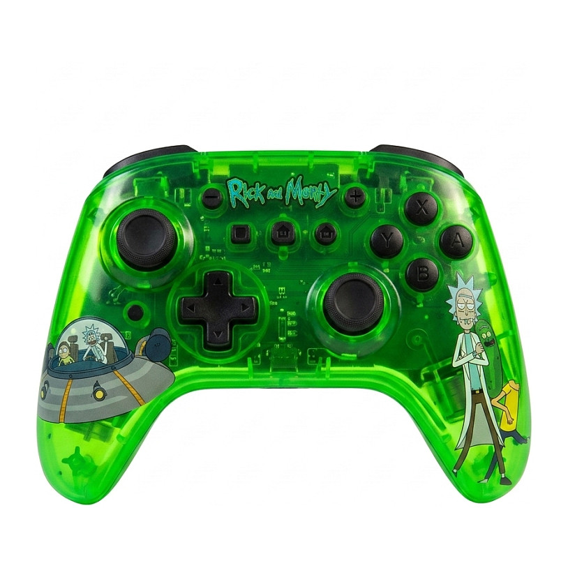 Set Aksesorësh për Nintendo Switch 2 Blade Rick and Morty / Çantë + Grip-e + Xham i Temperuar / RM1002 – Gjelbër 2