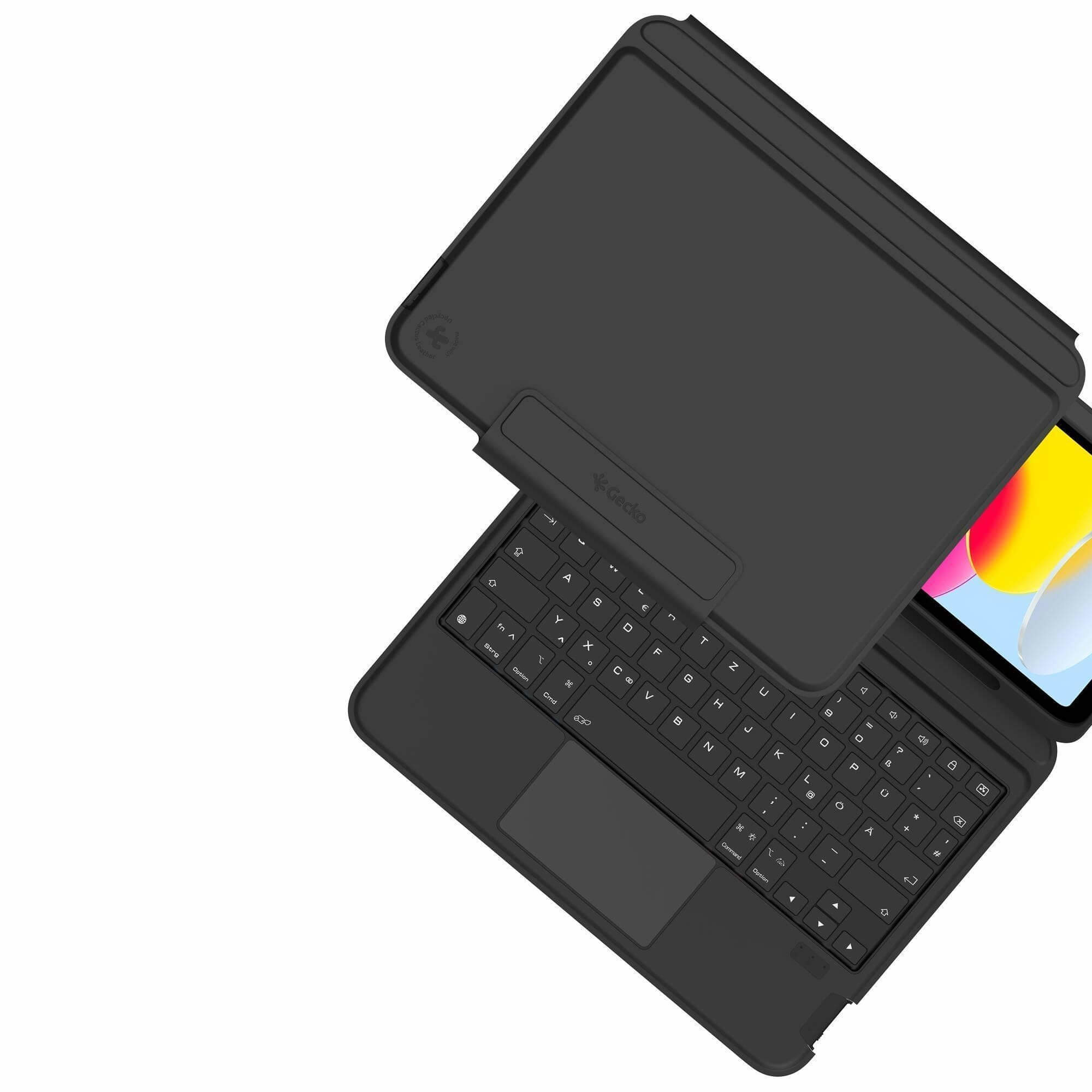 Këllëf me Tastierë për iPad Gecko Covers Cactus Leather / iPad 10.9" 10th Gen + 11" 11th Gen / Bluetooth 5.0 / QWERTZ – Zezë 4