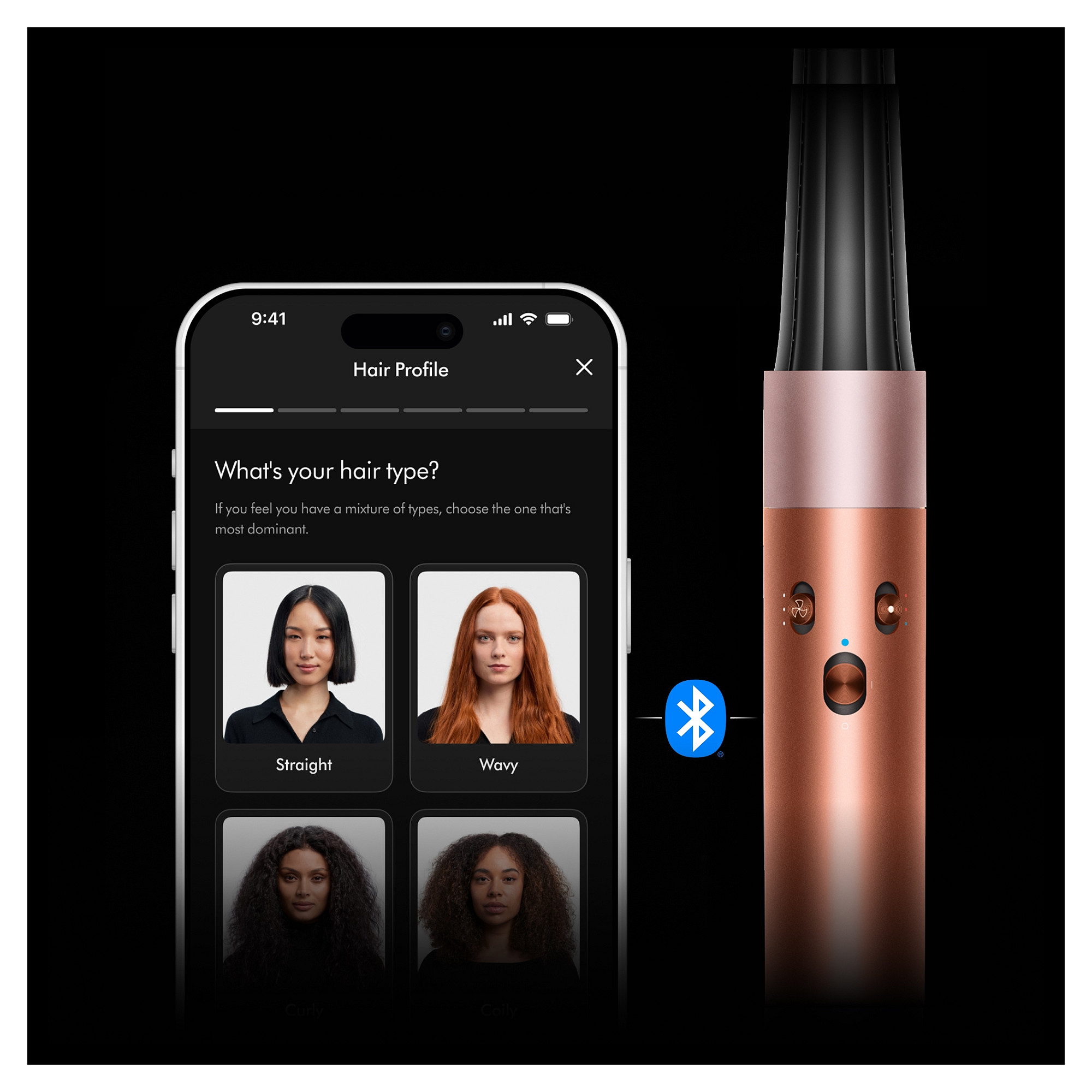 STILUES PER FLOKE DYSON AIRWRAP AMBER SILK/PINK CHAMPAGNE 3