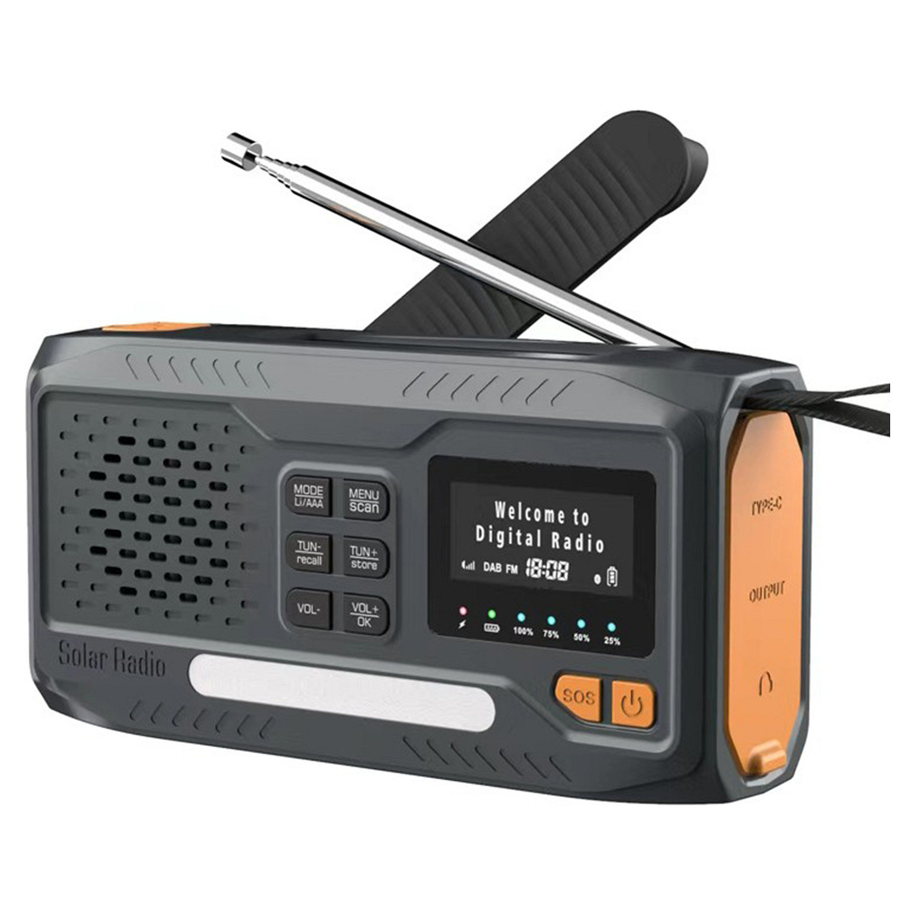Radio Emergjence Extralink BT-4000, 4,500mAh, Bluetooth, Solar, Dynamo, PowerBank, Llambë, SOS 2
