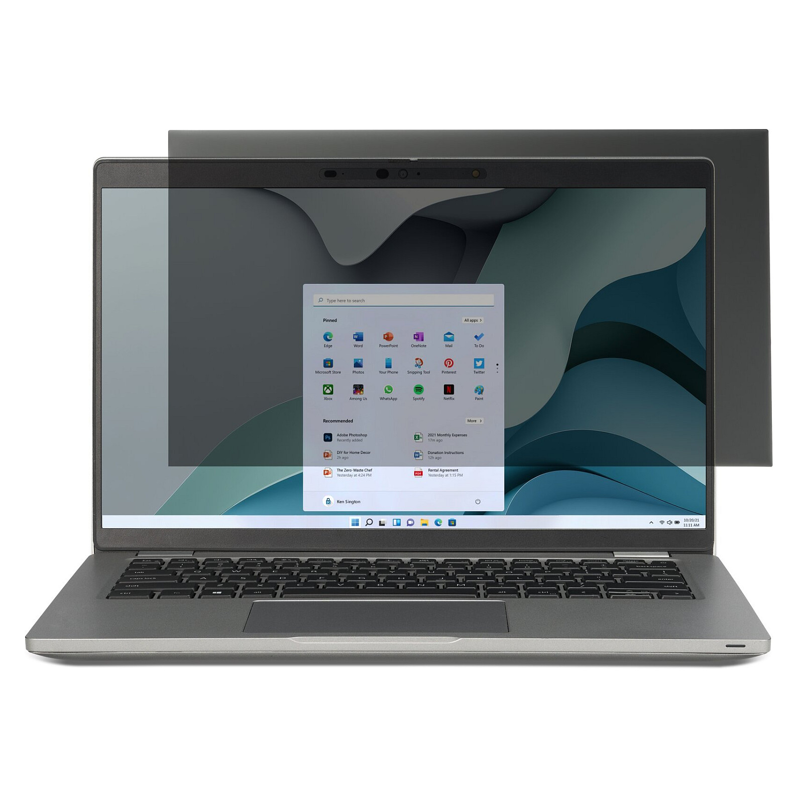 Mbrojtës Ekrani për Laptop Kensington EQ160A1610E, Filtër Privatësie, 16", 16:10, 2-Way, i Çmontueshëm - Zezë 6