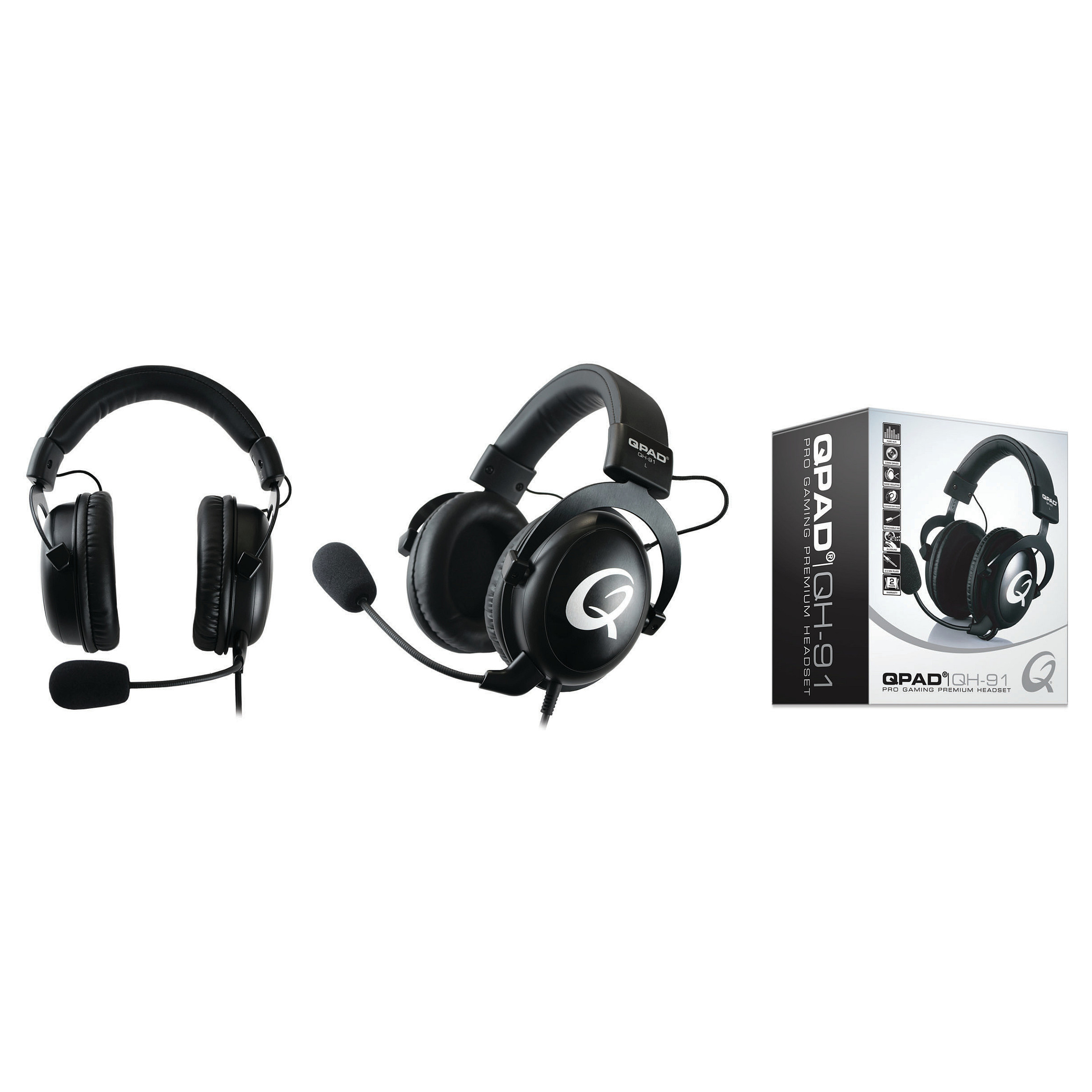 Kufje Gaming QPAD QH-91 / Wired / Over-Ear / 53 mm / 3.5 mm / Mikrofon/ 2 m – Zezë 4