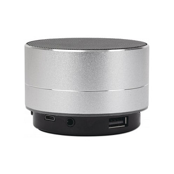 Altoparlant Bluetooth MANHATTAN metalik LED me dritë shumëngjyrëshe / kontrolle, portë USB-A / MicroSD / 3.5 mm / argjend 2