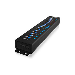 Hub ICY BOX IB-HUB1717-U3, 16x USB-A 3.2 Gen 1, 1x USB-A për karikim, 5Gbps, 7.5W, 96W - Zezë 2